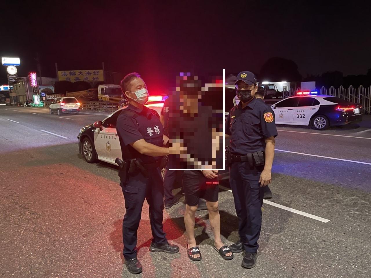 【「賊星該敗!使用偽鈔加油,故技重施,遇警盤查心虛逃逸,駕車自撞遭警隨後趕到逮捕」】